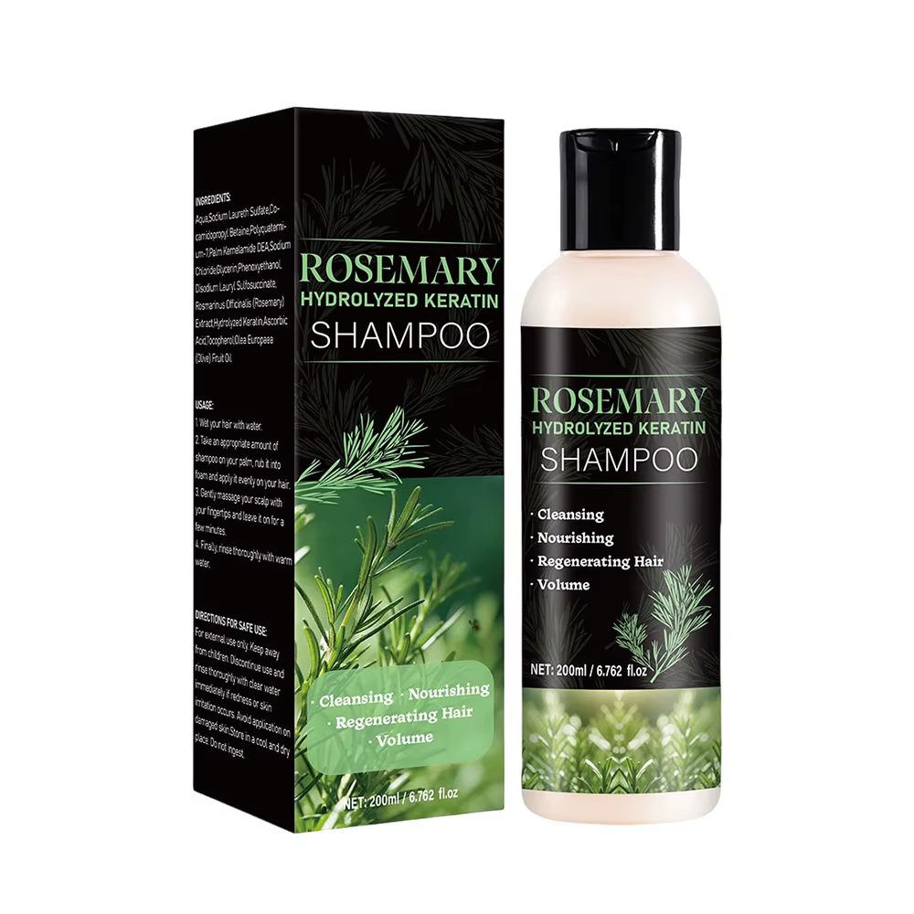 Shampooing bio à la  romarin 200 ml pour la croissance des cheveux des femmes et des hommes, shampoo