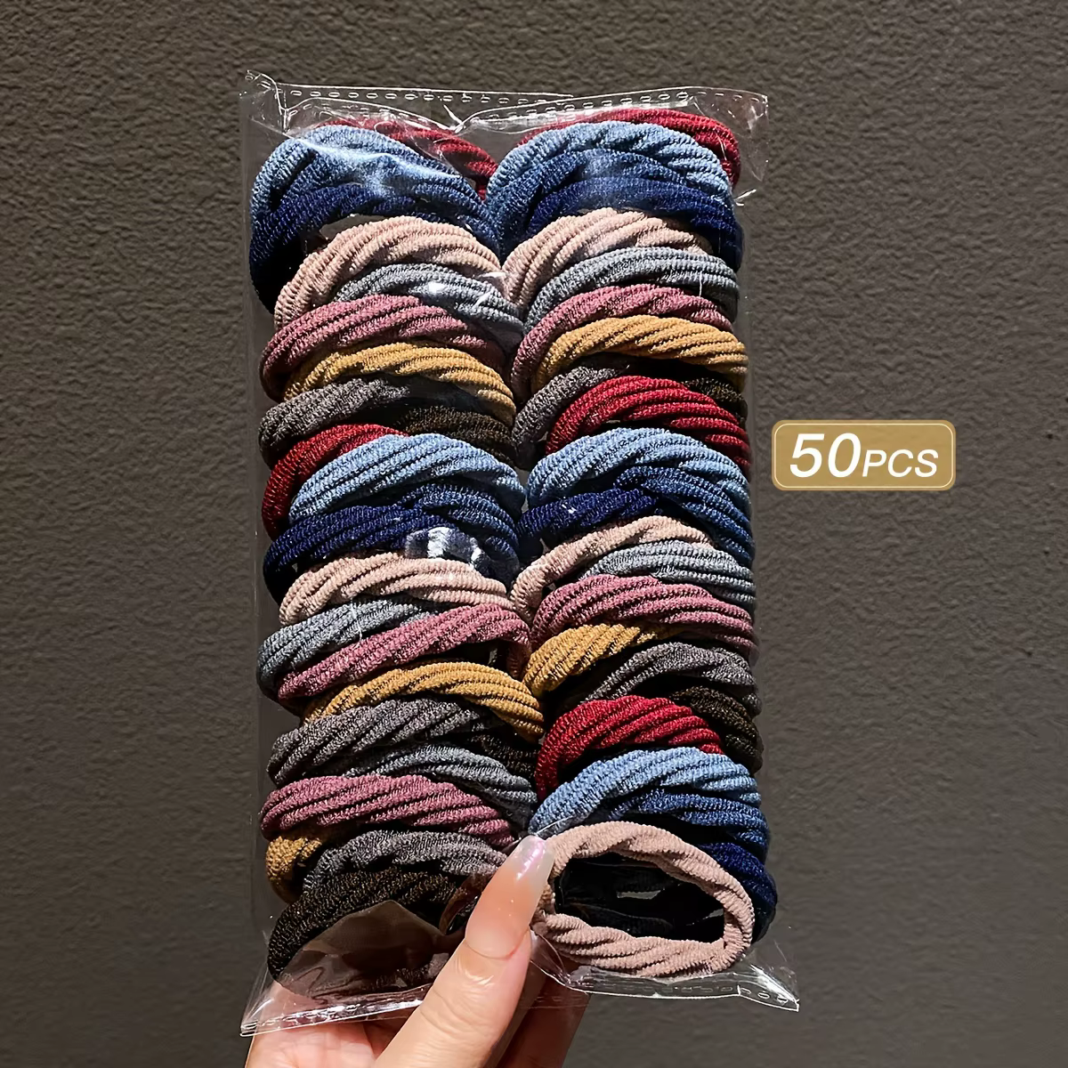 Attaches pour cheveux simples pour filles, accessoires mixtes, document, 50 pièces