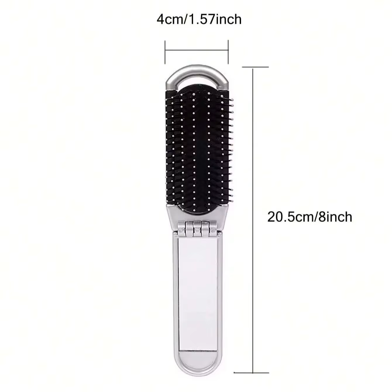 Mini brosse à cheveux pliante 2 en 1, peigne de Massage de la tête, antistatique, Portable, miroir,