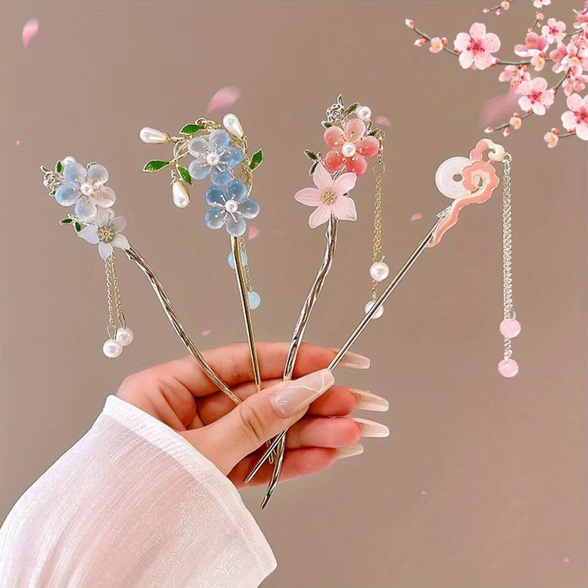 Accessoire de cheveux romantique de Style chinois, bijoux en alliage, aiguille à cheveux pour femmes