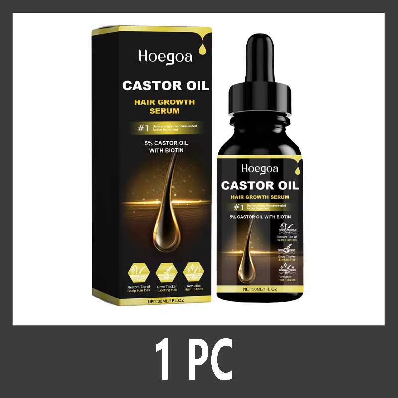 Huile Essentielle de Ricin 30ml pour Épaissir les Cheveux, Nourrir le Cuir Chevelu, Massage Rafraîch