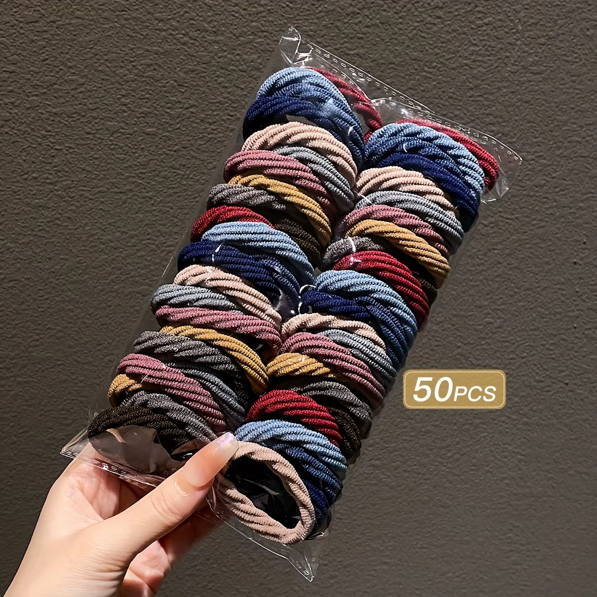 Attaches pour cheveux simples pour filles, accessoires mixtes, document, 50 pièces