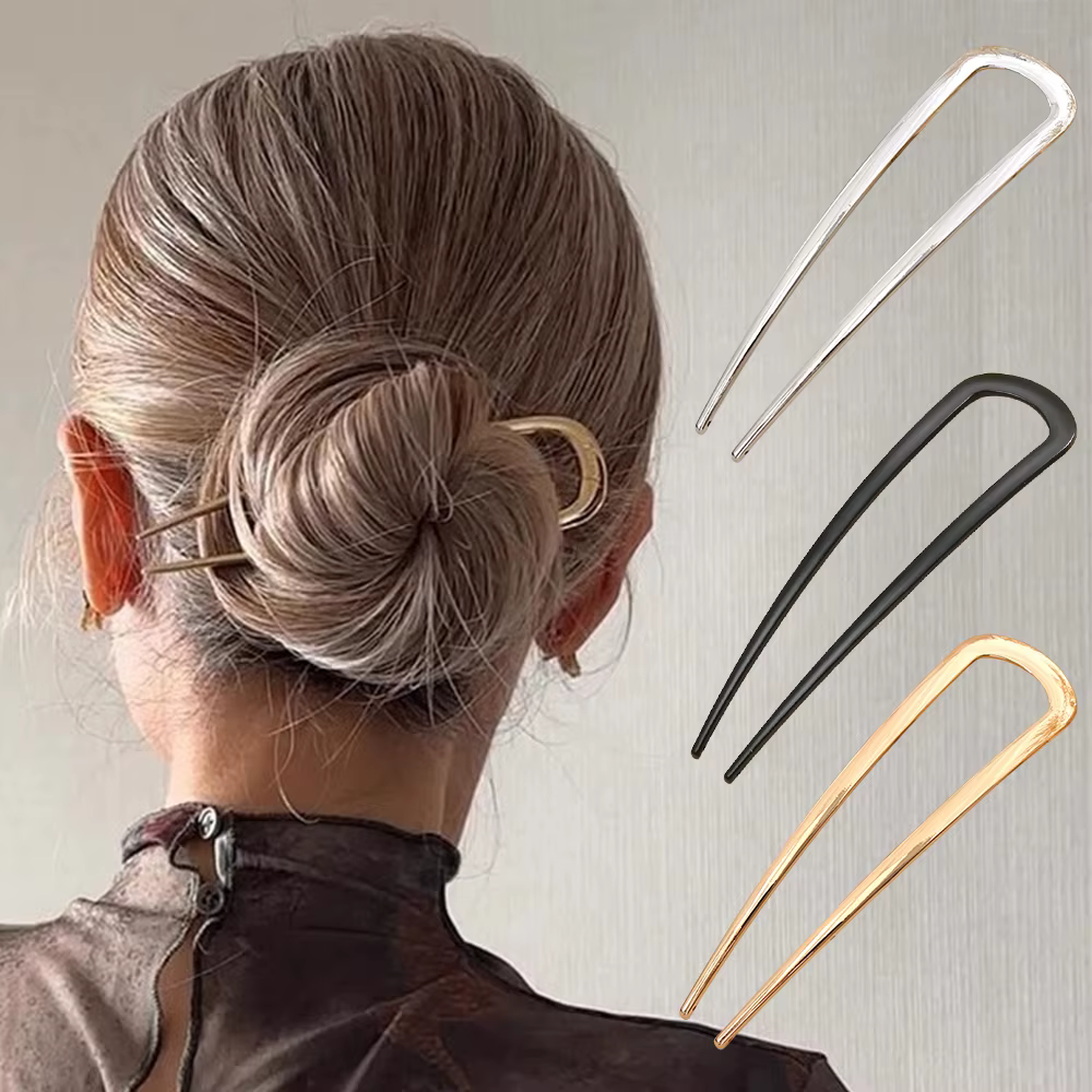 Nouvelles fourchettes à cheveux simples en forme de U, épingle à cheveux en métal, pinces à cheveux