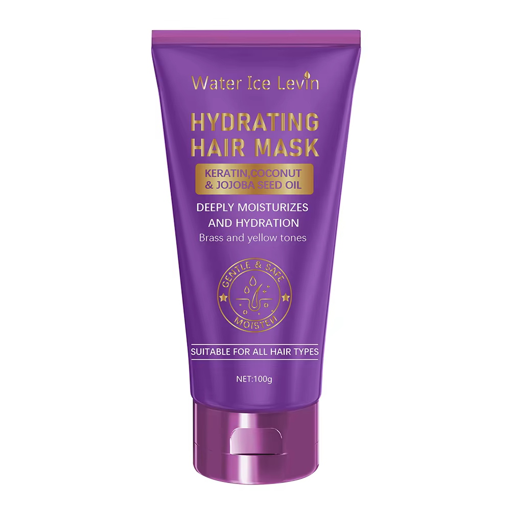 Masque capillaire violet à la kératine - Traitement revitalisant profond aux protéines violettes et