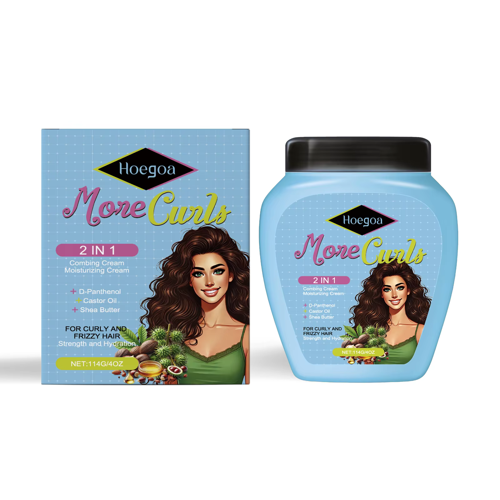 Après-shampoing sans rinçage pour cheveux bouclés et crépus, hydrate, lisse, répare les dommages, no