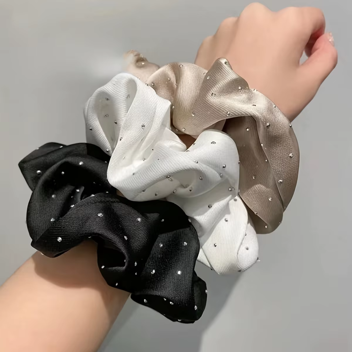 Chouchous en satin avec décor de biscuits, cravates douces et confortables pour cheveux, queue de ch