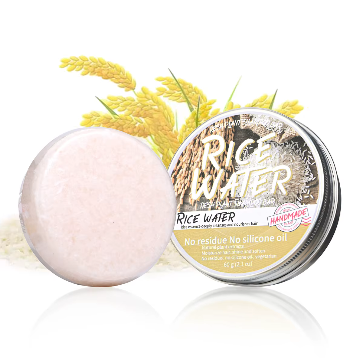 Lavage à l'eau de riz solide pour cheveux, essence de riz de Regina, contrôle de l'huile, antipellic