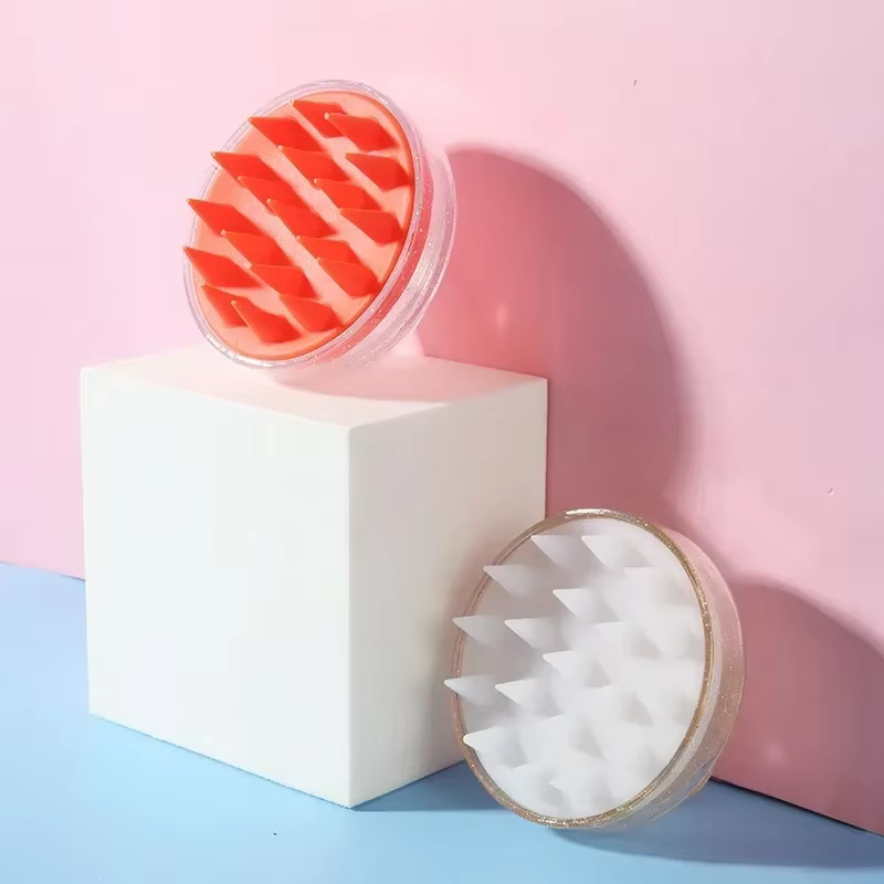 Outil de lavage des cheveux, brosse pour cuir chevelu, peigne de massage de tête, caoutchouc souple,