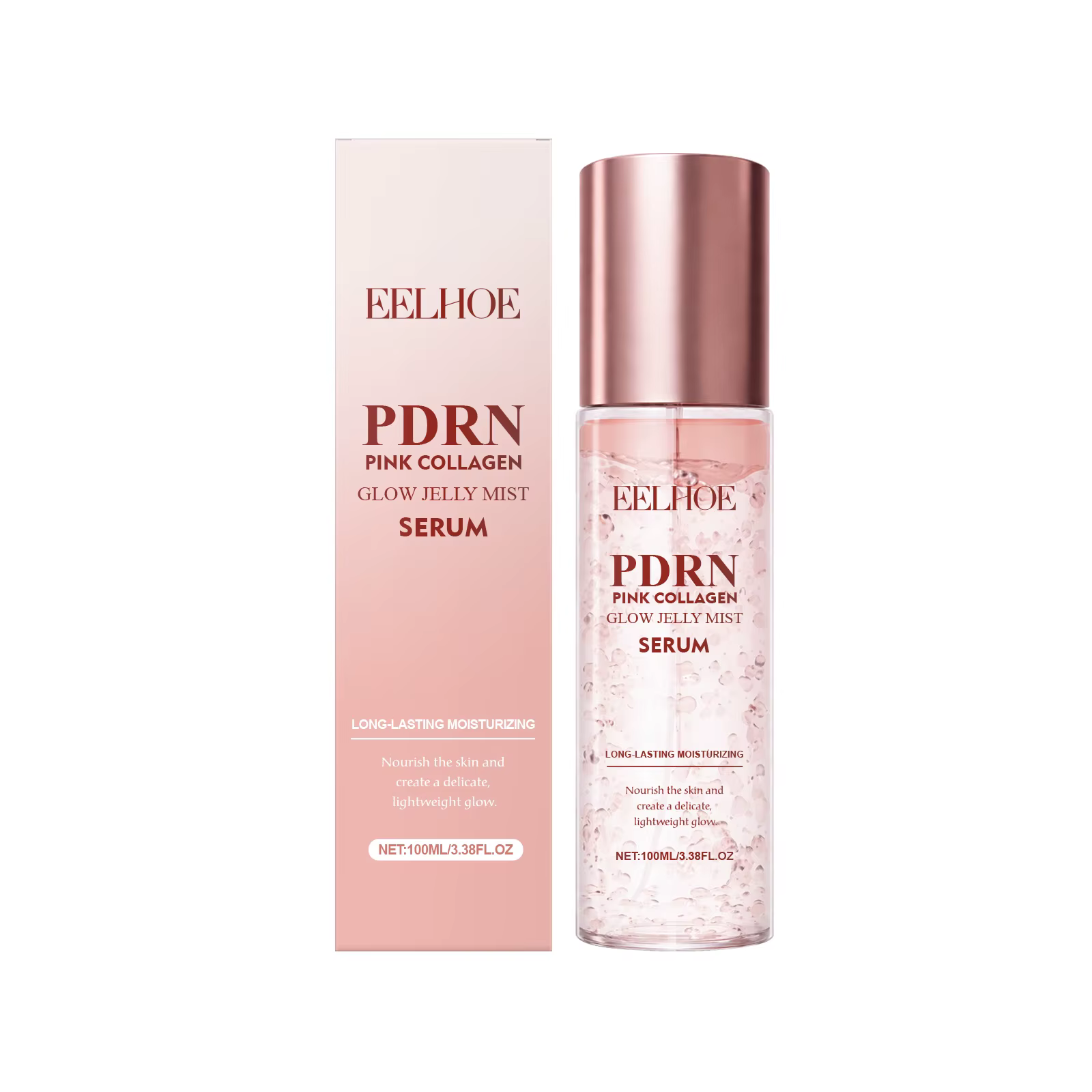 Sérum Brume Gelifiée au Collagène, Essence Éclaircissante en Spray, Hydratant Facial Apaisant pour P