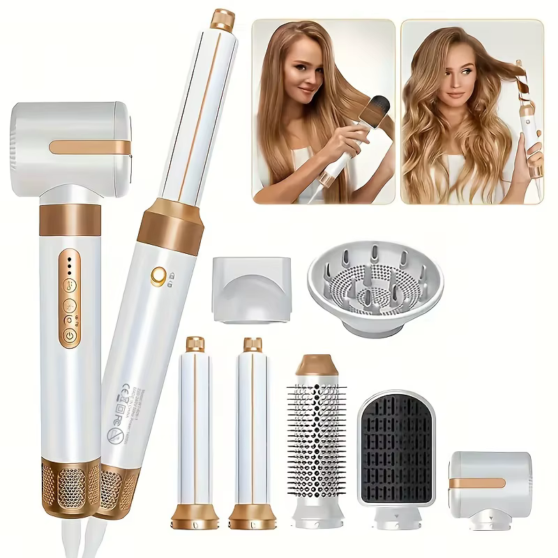 Sèche-cheveux ionique à haute vitesse avec poignée amovible, brosse à air chaud, outils de coiffure,