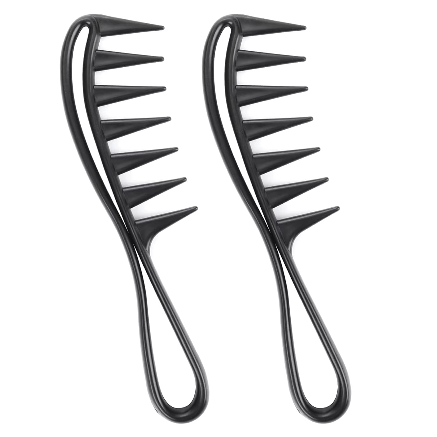 Peigne à dents larges, 5 pièces, bouclé, noué, ondulé, épais, fin, soins capillaires, Massage du cui