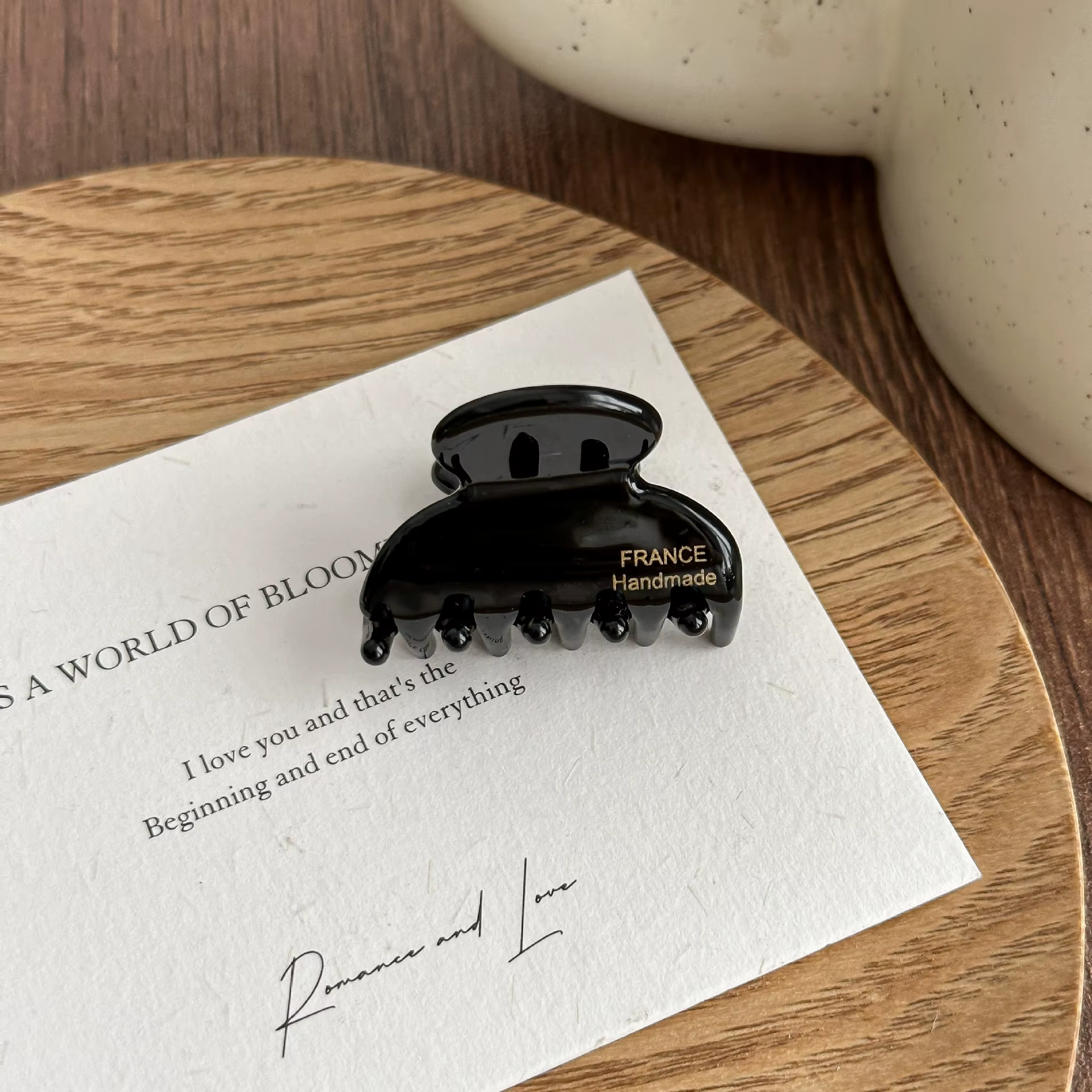 Pince à cheveux léopard en acétate français, 3.5CM, petite taille, Style doux, pince requin, accesso