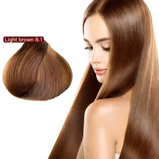 500ML teinture professionnelle naturel organique brun couleur de cheveux shampooing de coloration pe