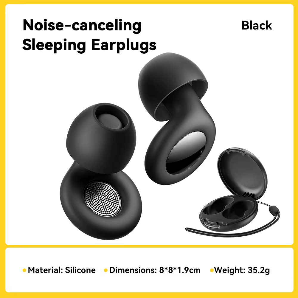 ESSAGER Bouchons d'oreille antibruit pour dormir Bouchons d'oreilles de sommeil en silicone souple É