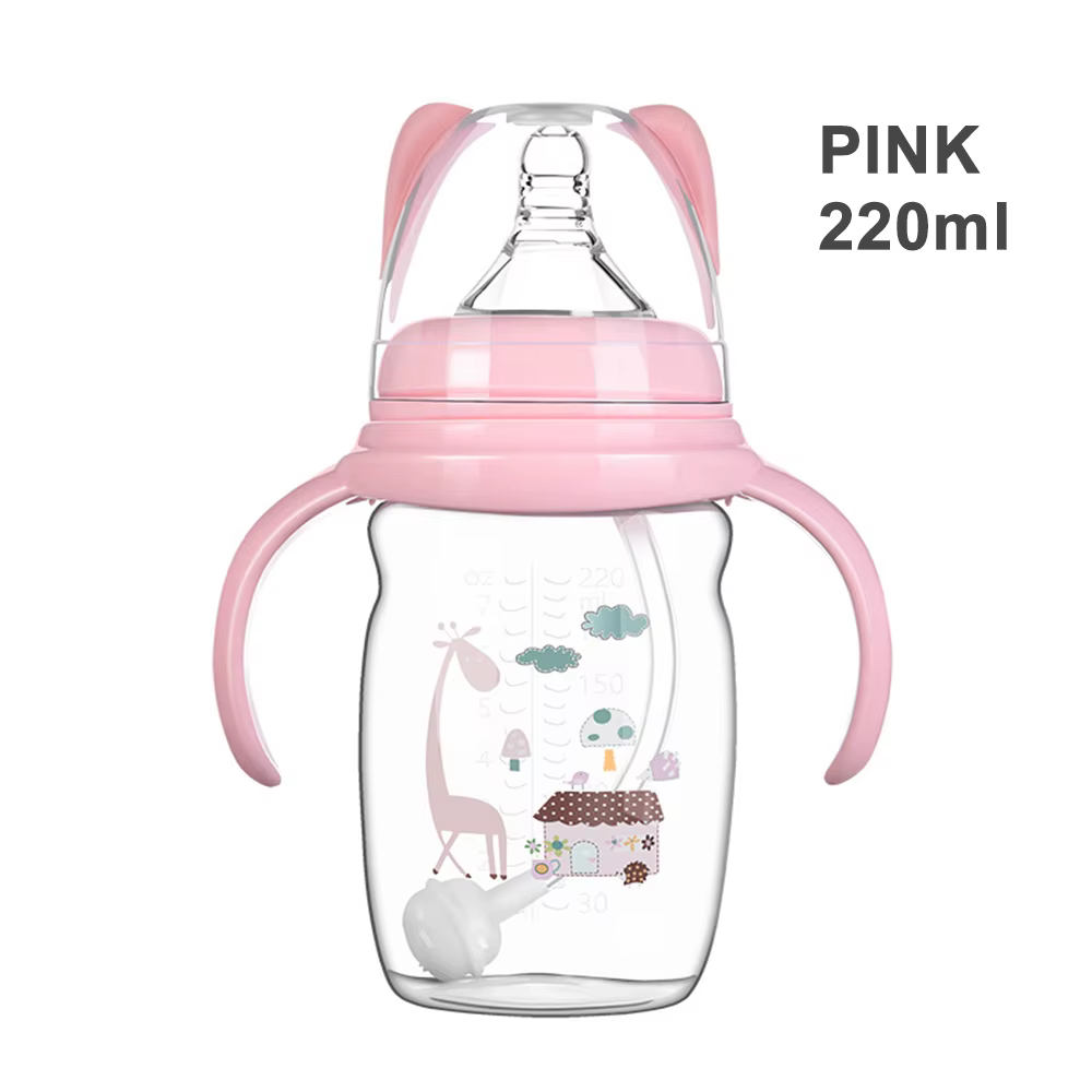Biberons pour bébé, biberon de lait Anti-chute avec paille, biberon Anti-chaud avec poignée, aliment