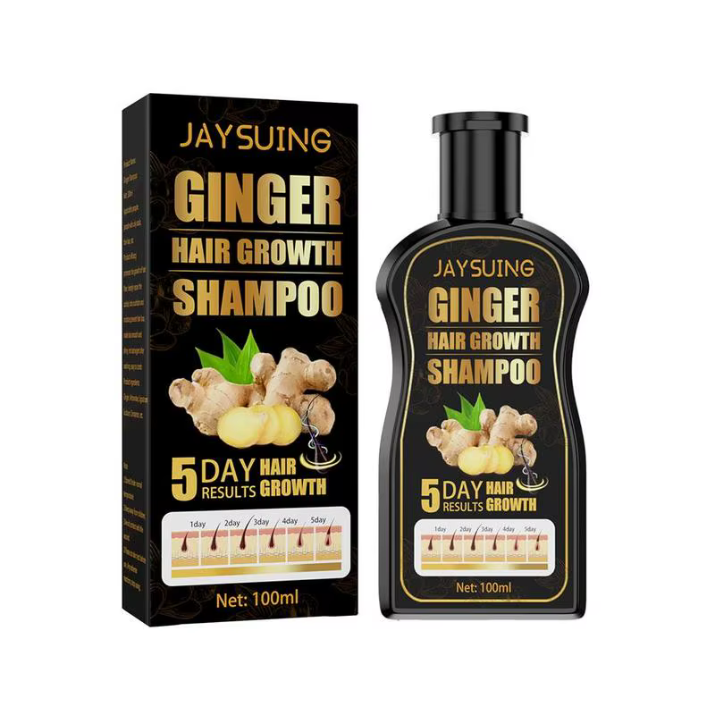 Shampoing au gingembre nourrissant, renforce les racines des cheveux, soulagement des démangeaisons,