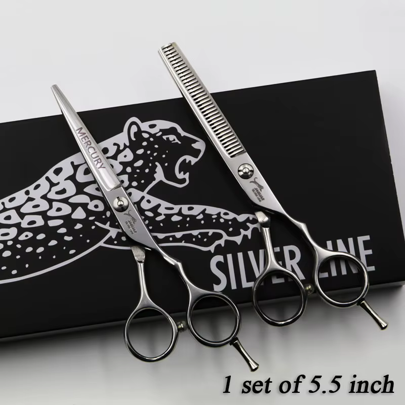 Ciseaux à cheveux professionnels 5/5,5/6/6,5 pouces – Kit de coiffure de haute qualité (ciseaux de c