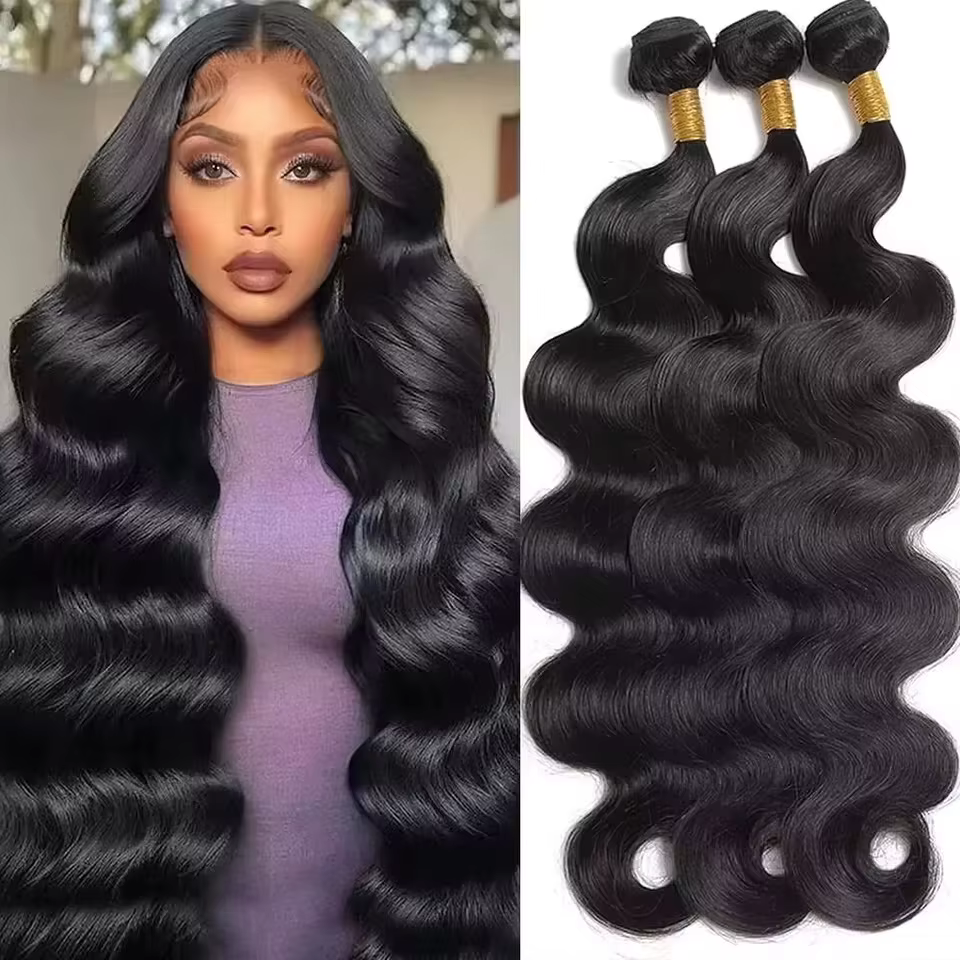Extensions de cheveux humains Remy brésiliens ondulés naturels, 1/3/4 lots, 34 36 38 40 pouces