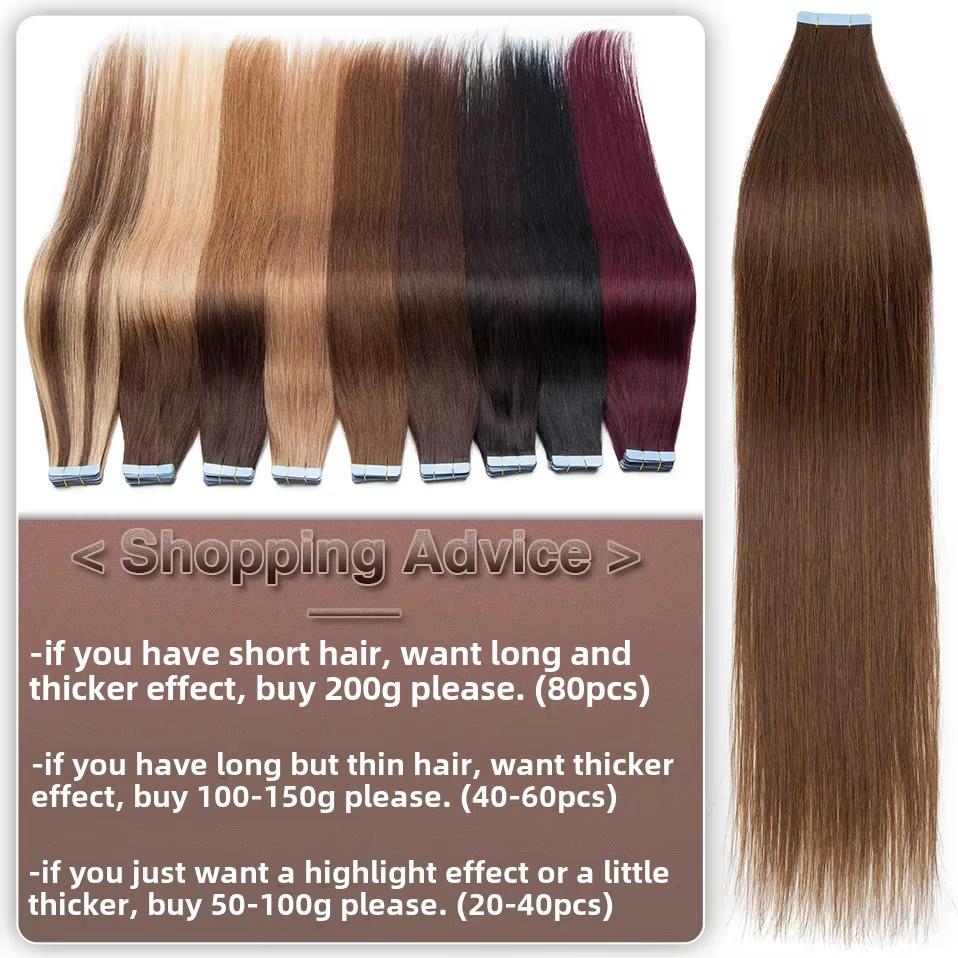 S-noilite 20 pièces bande dans les Extensions de cheveux cheveux humains 2.5g méga cheveux raides ch
