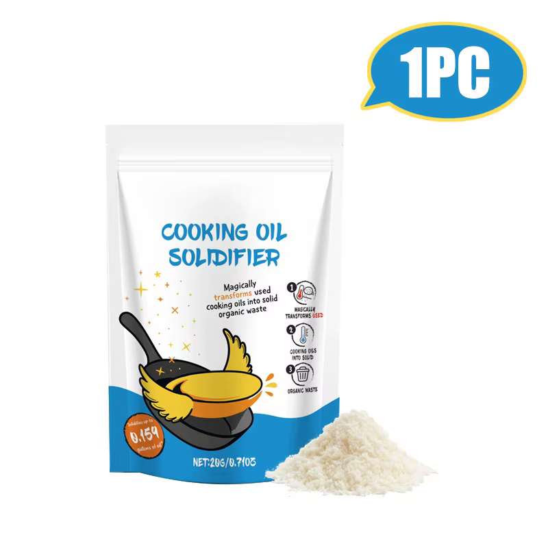 Poudre solidifiante pour huile de cuisson naturelle, durcisseur pour graisse et huile de friture, so