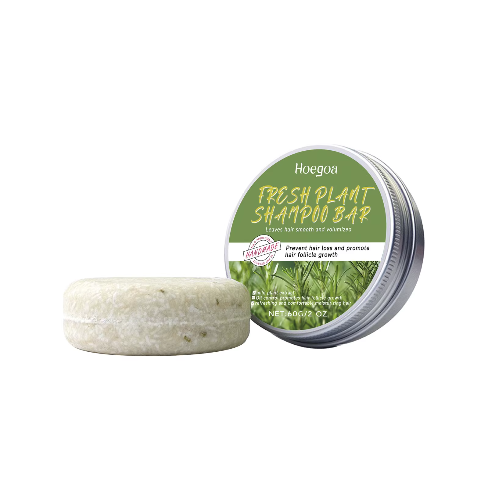 Barre de shampoing au romarin, soin naturel du cuir chevelu, nettoyage en profondeur, renforce les r