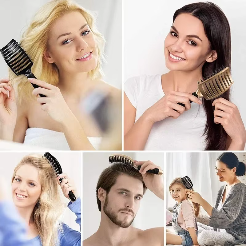 Brosse à cheveux démêlante, peigne de Massage du cuir chevelu, poils en Nylon pour femmes, brosse ma