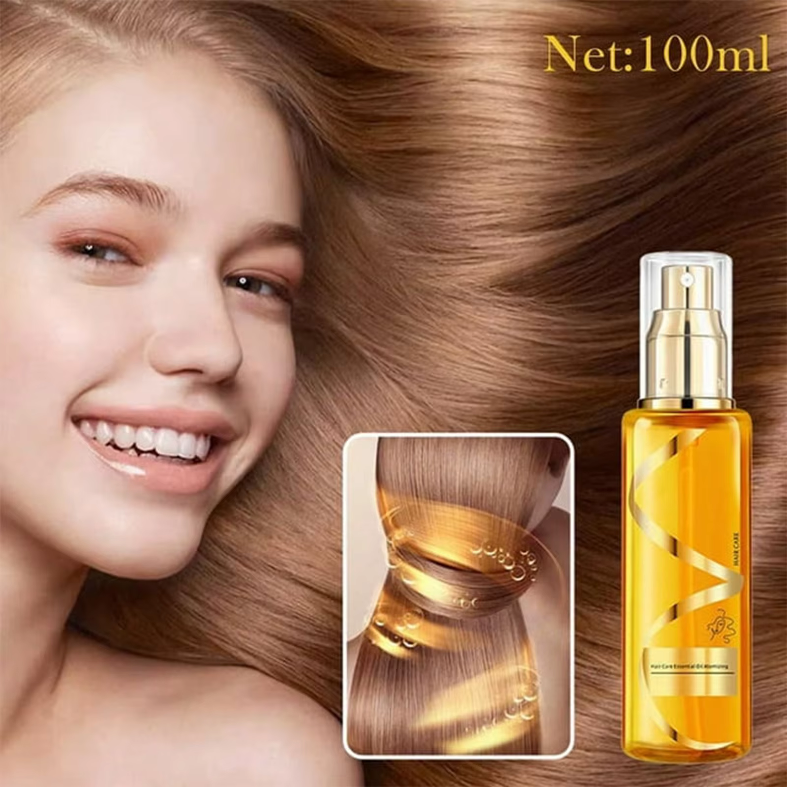 Huile capillaire soyeuse hydratante et fortifiante, huile d' Essences de traitement capillaire hydra
