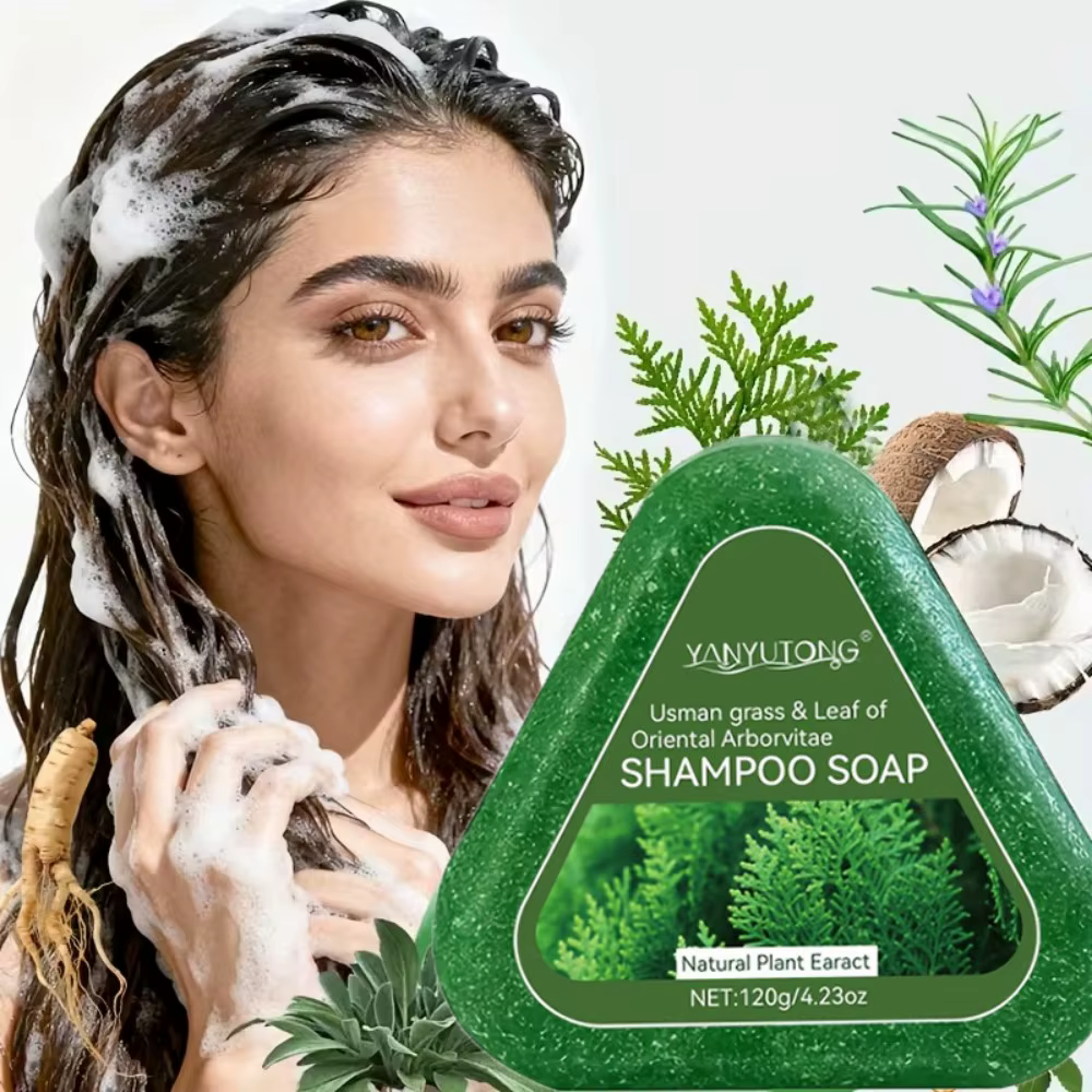 Usman – barre de shampoing pour la croissance des cheveux, savon naturel à base de plantes pour la p