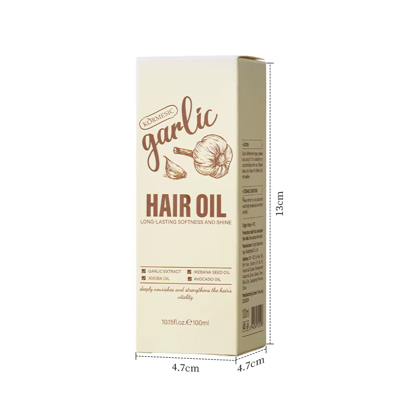 Huile de croissance capillaire à l'ail 100ML, sérum de repousse des cheveux pour cheveux clairsemés,