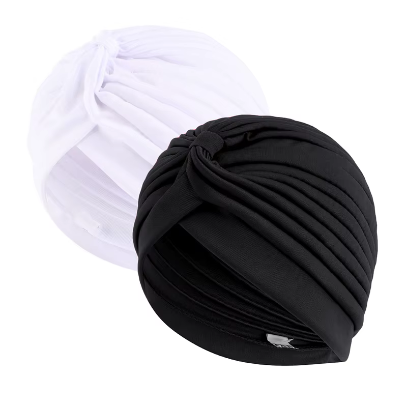 2 pièces/lot Turban extensible tête bonnet couverture torsadé plissé bandeau couleurs assorties couv