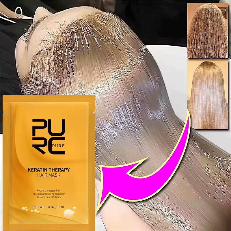Masque capillaire à la kératine magique, crème à lisser les protéines, réparation des cheveux secs, 