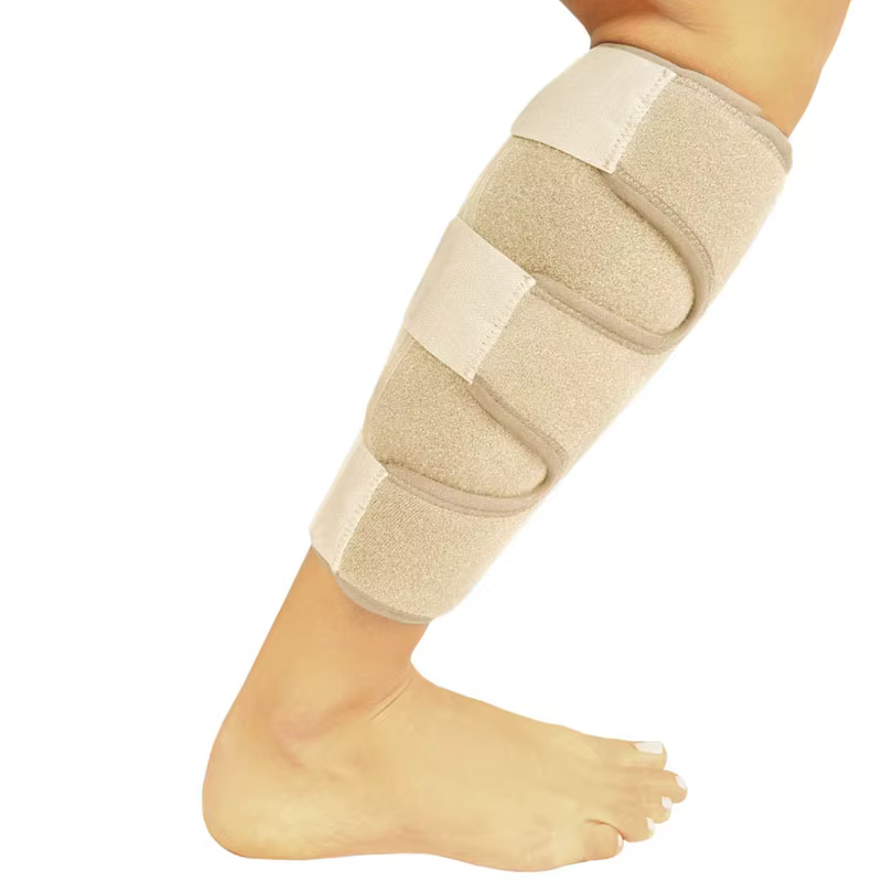 Attelle de mollet, attelle de tibia réglable, enveloppe de compression du bas des jambes augmente la