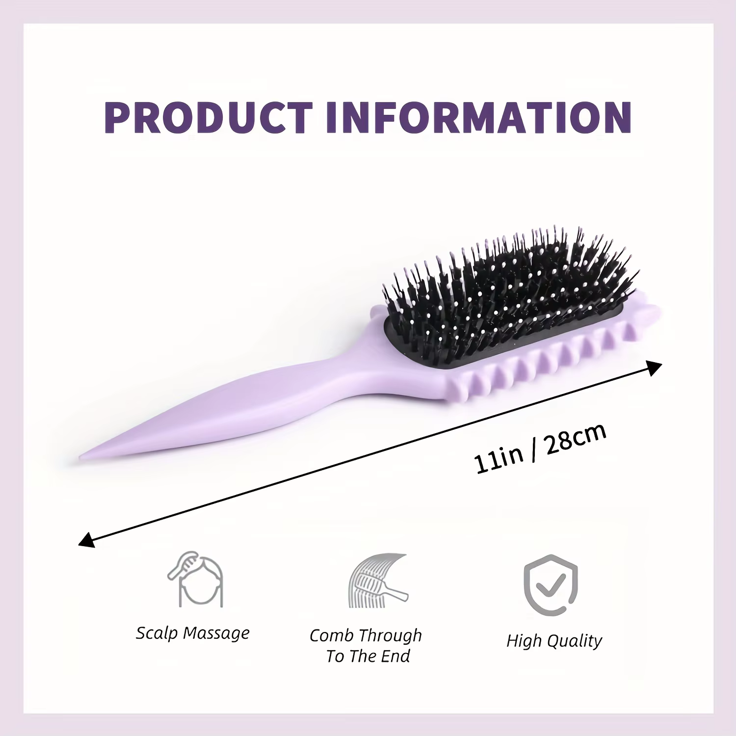 Brosse à bonbons pour cheveux bouclés, démêlante avec des dents, réduit la séparation de la traction