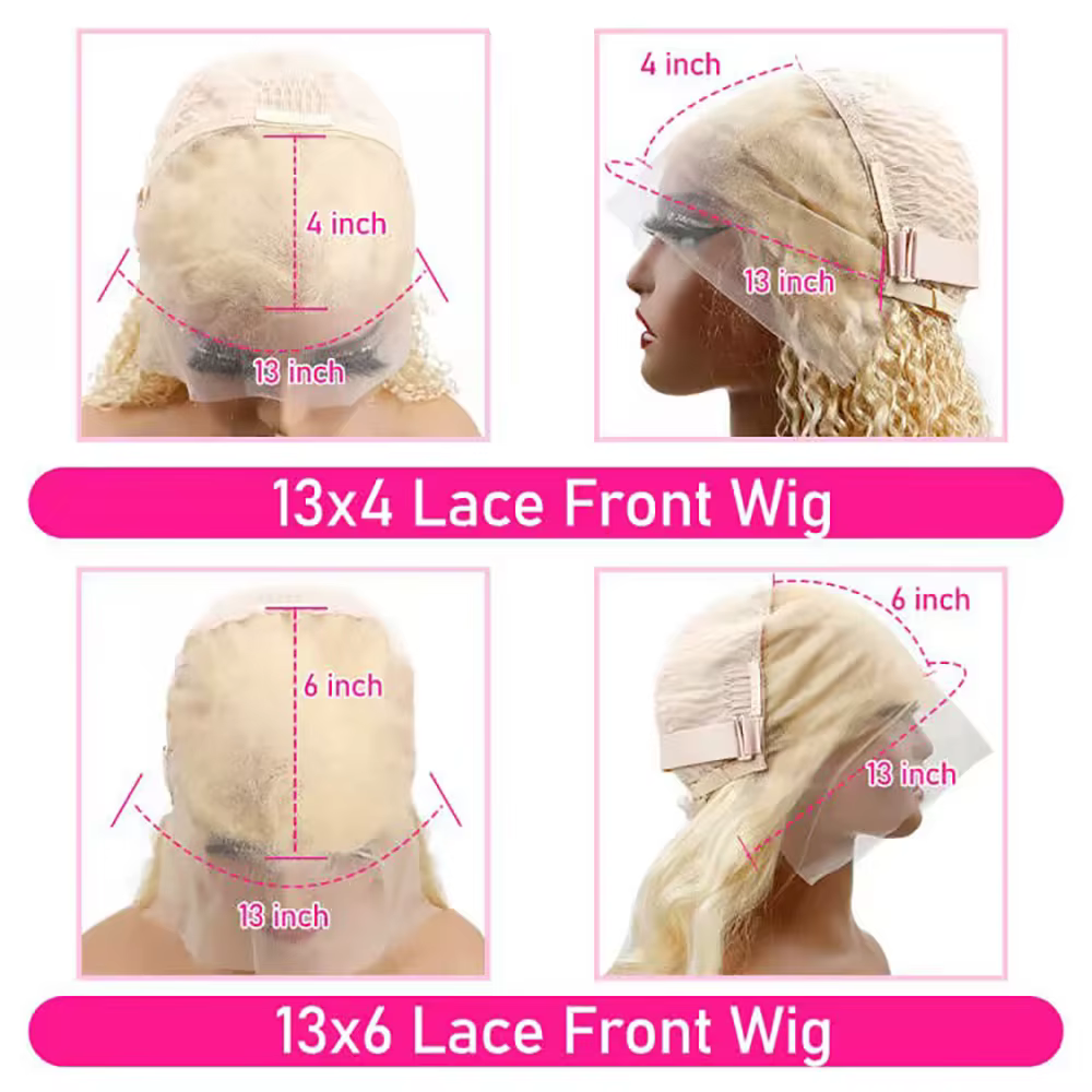 Perruque Lace Front Wig Body Wave Brésilienne Naturelle, Cheveux Humains, Blond 613, 13x4, 13x6, Tra