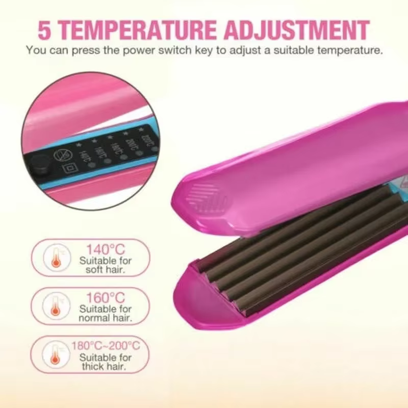 Fer ondulé pour cheveux, fer plat et pelucheux, fer à lisser, fer à onduler, pince à cheveux électri