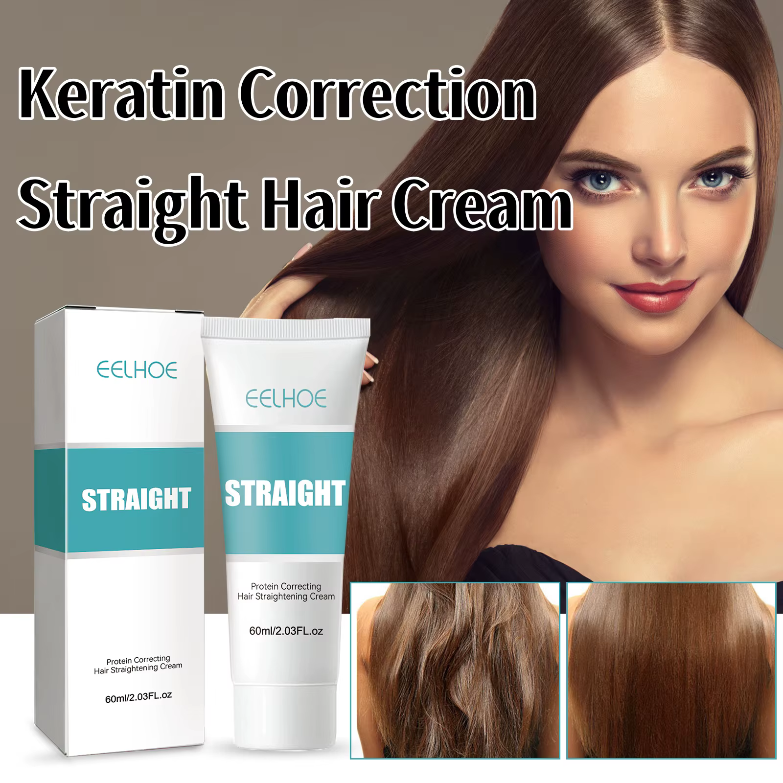 Brian Kerration-Crème réparatrice pour cheveux raides, cheveux abîmés, produit de soin, améliore la