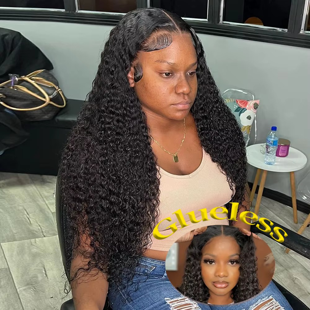 Perruques sans colle 4x4 5x5 HD Lace Frontal bouclées, prêtes à porter, en cheveux humains brésilien
