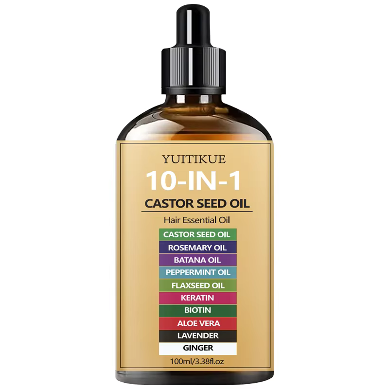 Huile Essentielle pour Cheveux Castor 10-en-1 100ml - Huile Nourrissante pour le Cuir Chevelu avec B
