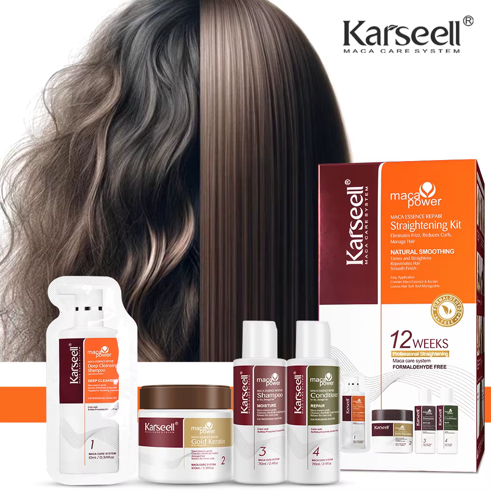 Karseell – masque capillaire à la kératine dorée, réparation rapide, Kit de lissage des cheveux endo