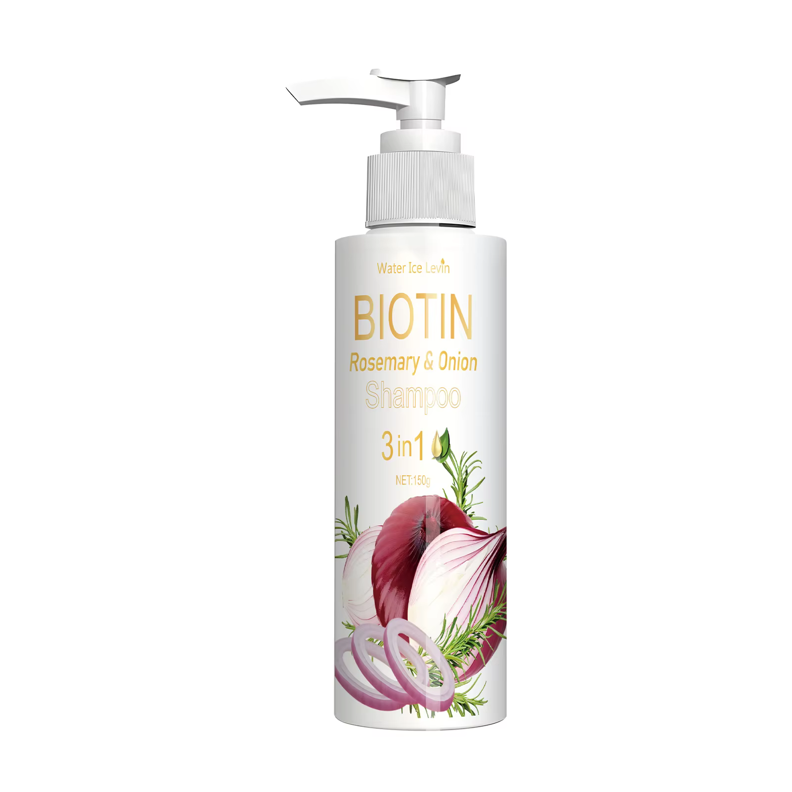 Shampoing à l'oignon au romarin et à la biotine, contrôle de l'huile de 72 heures, doux et brillant,