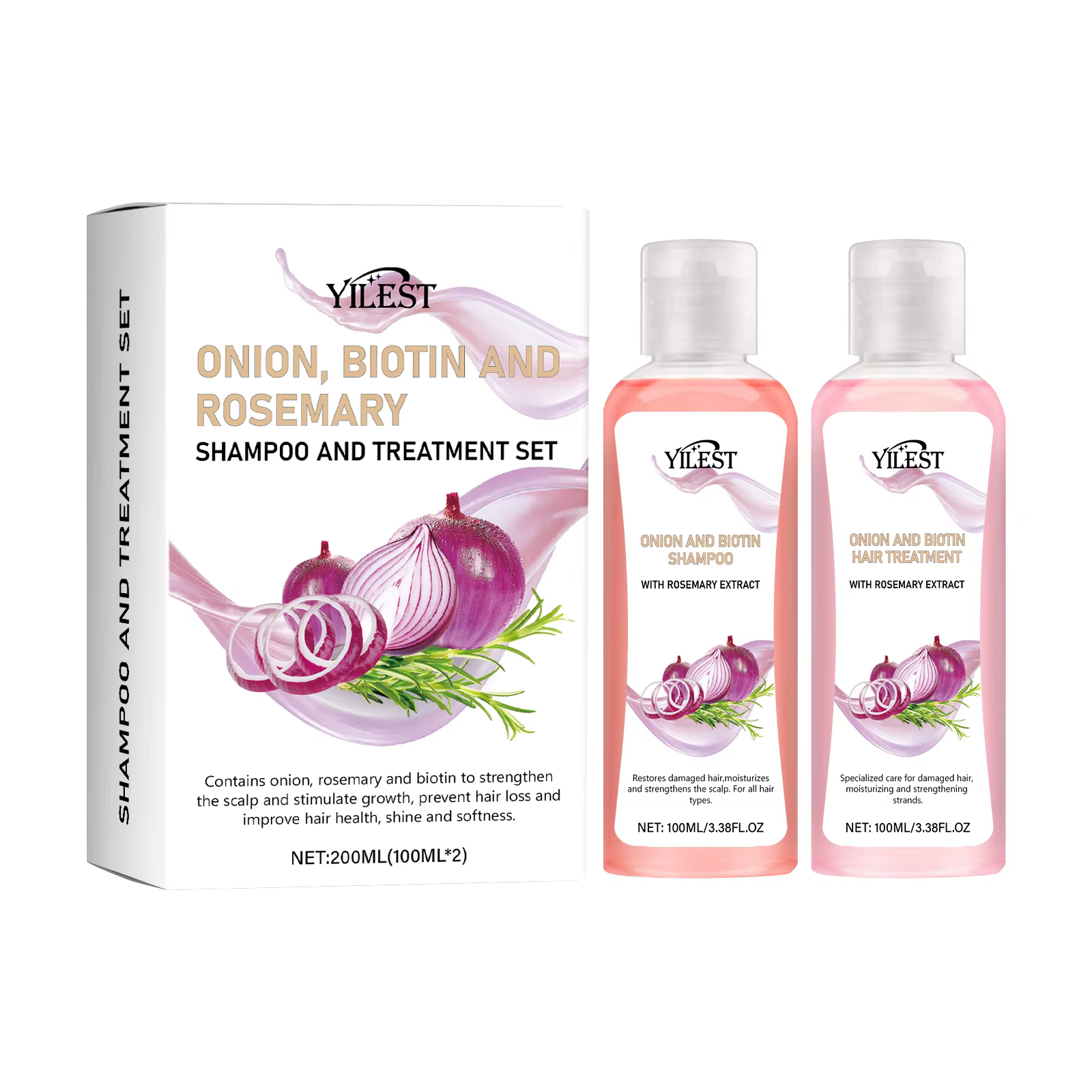 Shampoing pour cheveux, 200ML, croissance rapide des cheveux, romarin, oignon, repousse des cheveux,
