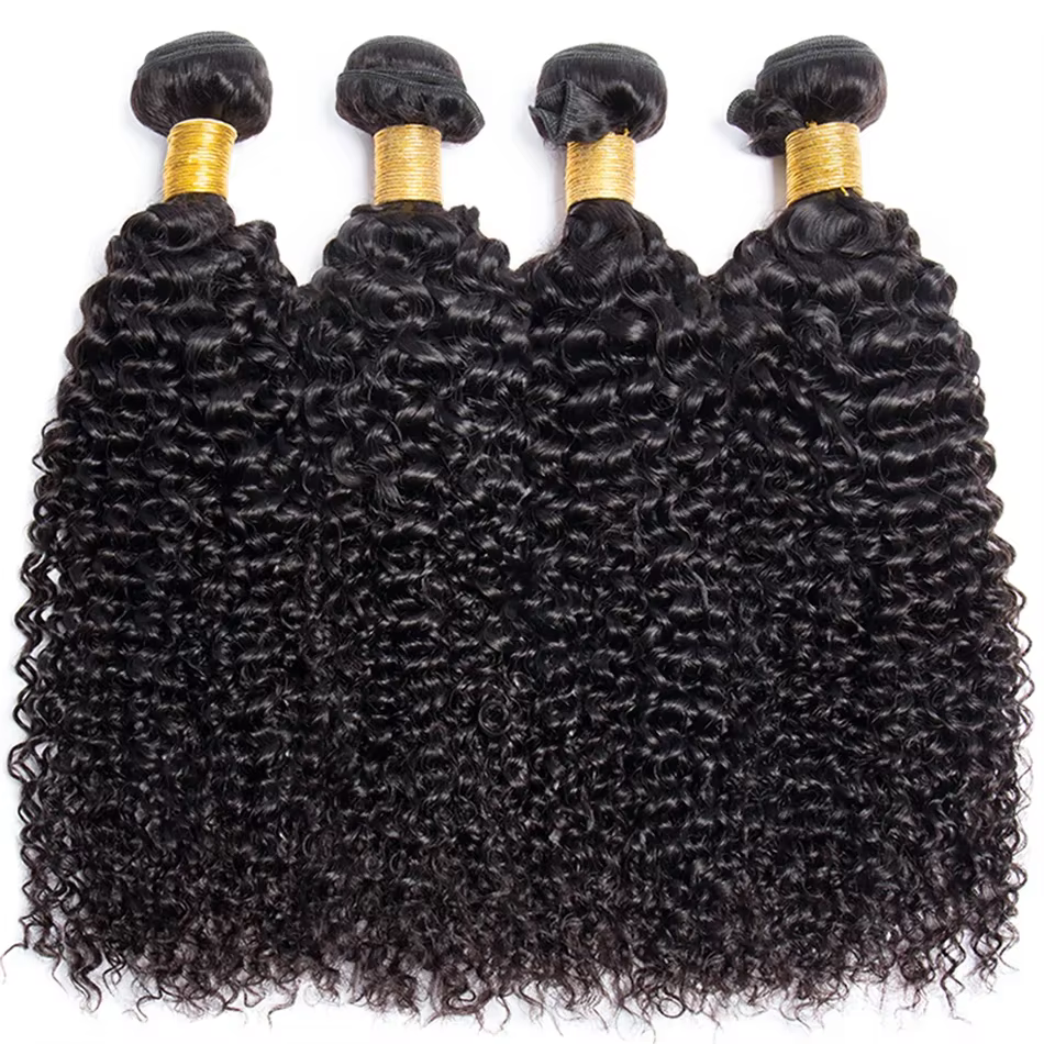 Mèches brésiliennes naturelles Remy ondulées bouclées, tissage profond, 22 24 26 pouces, Extensions