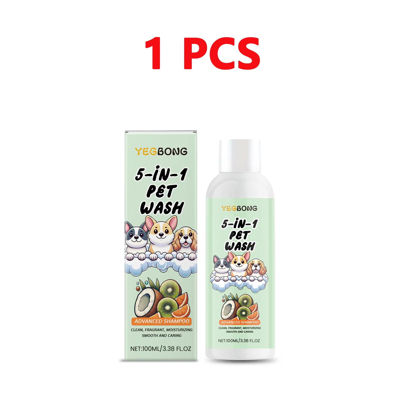 Shampoo pour chien à l'odeur de noix de coco, nettoyant, hydratant, désodorisant pour animaux de com