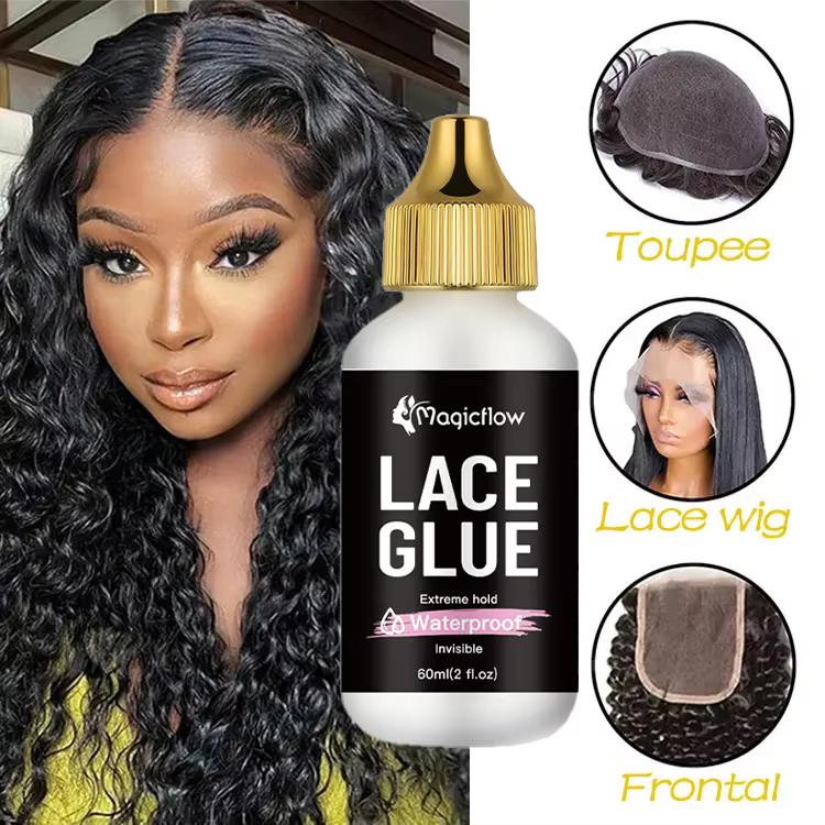 Colle imperméable pour dentelle de perruque, 60ml/2fl.oz, forte tenue, Invisible, séchage rapide et