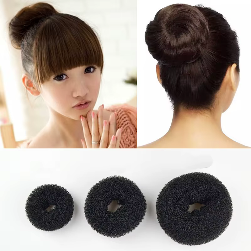 Machine à chignon magique pour femmes, 1 pièce, S M L, noir/marron/ivoire, Donut Bagel, outils pour