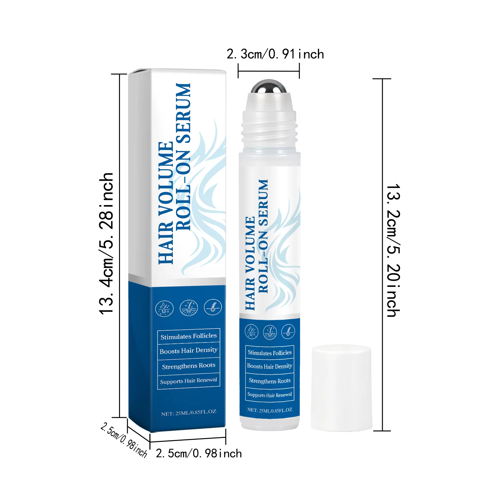 Rouleau essentiel pour cheveux denses, huile de romarin, pour soins capillaires endommagés, traiteme