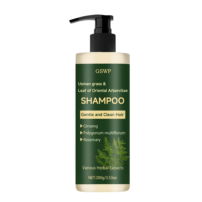 Shampooing GSWP Usman aux feuilles d'herbe et d'arborvitae oriental, nettoie en douceur les cheveux,