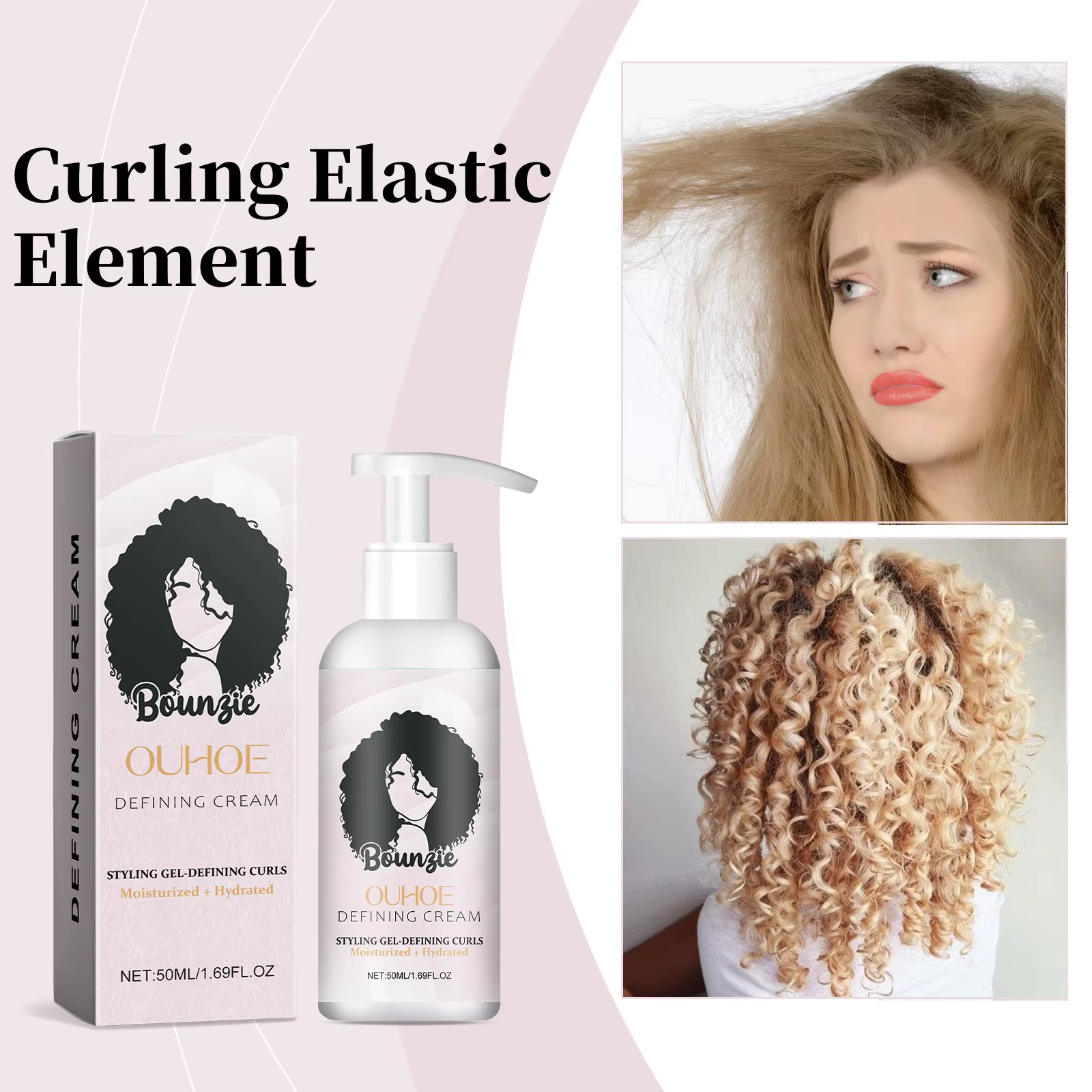 Essence coiffante nourrissante à l'élastine pour cheveux secs et abîmés, soin capillaire hydratant e