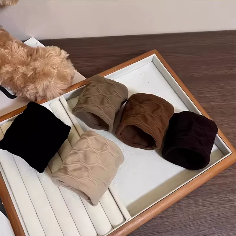 Lot de 4 chouchous solides très extensibles et larges pour femmes, attaches pour queue de cheval, él