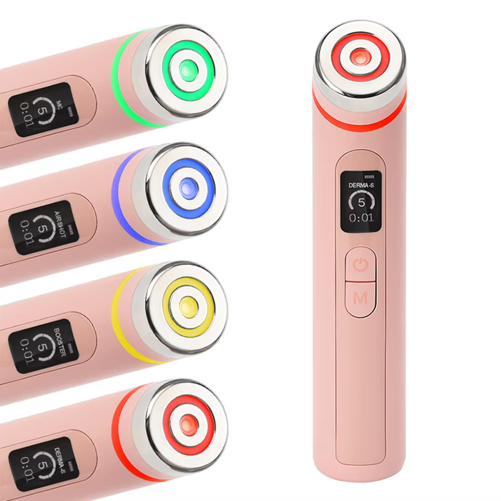 Appareil de beauté pour le massage facial et le raffermissement de la peau avec lumière LED